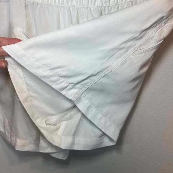 Loft Women's Emory Shorts White Pull On Shorts Lightweight Pockets Tie NEW Large - Picture 9 of 12